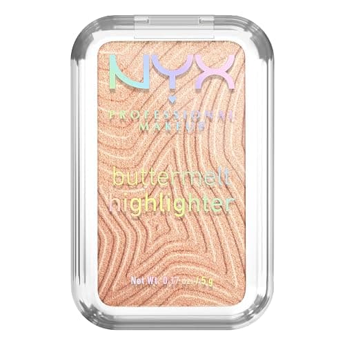 NYX Professional Makeup Buttermelt Highlighter, Powder Highlighter, 12 HR Wear, Buildable & Buttery Soft Creamy Finish, Fade & Transfer Resistant, Shade: Glaze it Butta (Light Bronze) - Image 1