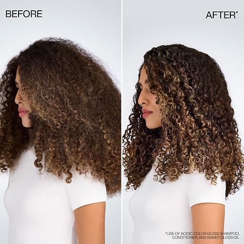 Redken Naked Gloss Shine Hair Oil - Adds Shine and Controls Frizz, Infused with Omega-9, Lightweight Heat Protectant, For Color-Treated Hair thumbnail 3