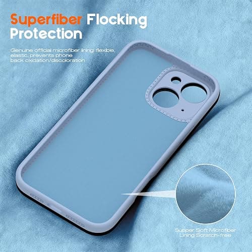 SKYLMW Striped Case for iPhone 14 Plus with Stand,6.7" Blue/White | Aesthetic Striped,Magnetic Stand,Compatible with Mag-Safe,Silicone 14 Plus Phone Case thumbnail 4
