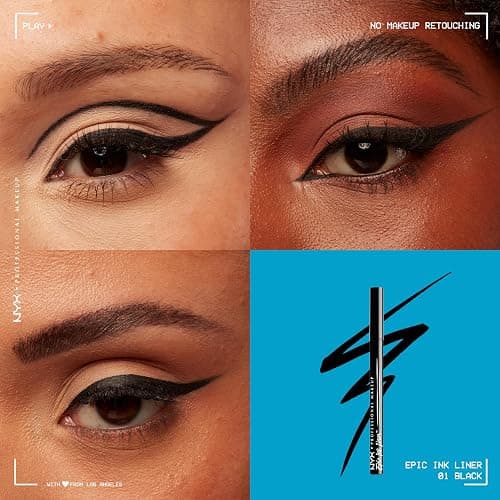 NYX PROFESSIONAL MAKEUP Epic Ink Liner, Waterproof Liquid Eyeliner - Black, Vegan Formula thumbnail 3