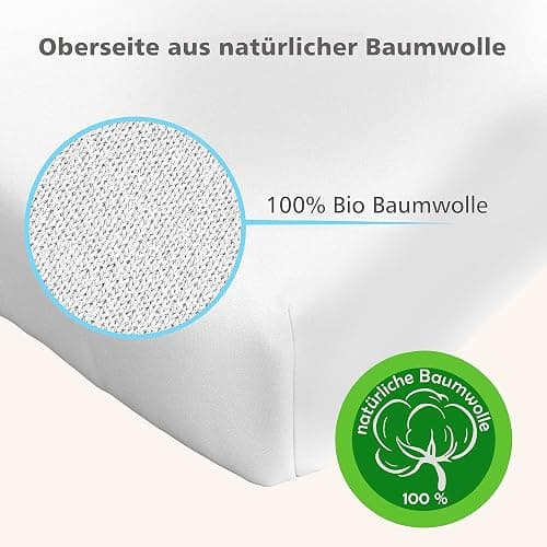 WhizProducts Wasserdichtes Spannbettlaken 89x50 cm kompatibel mit Babybay Maxi, Midi, Boxspring, Comfort und Comfort Plus - Spannbetttuch mit integriertem atmungsaktiven Matratzenschoner thumbnail 3