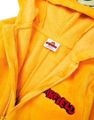 Garfield Adults Onesie | All in One Sleepsuit Pyjamas in Orange for Men & Women | Zip Jumpsuit with Hood and 3D Tail thumbnail 2