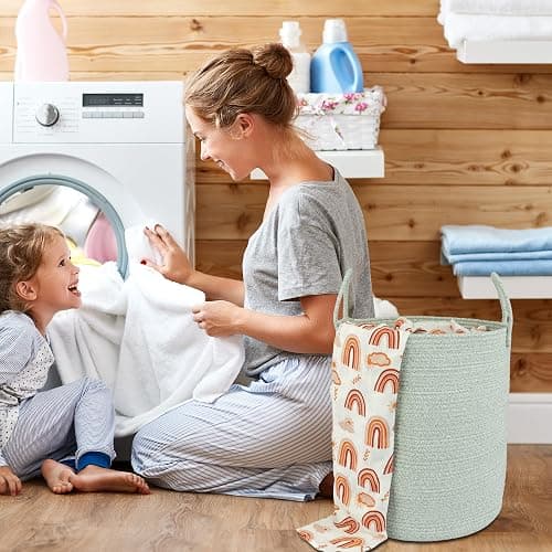 green laundry hamper  thumbnail 4