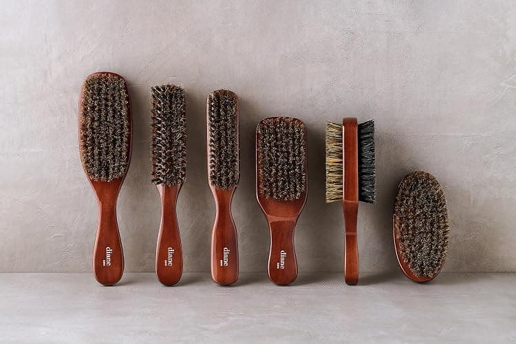 Diane Premium 100% Boar Bristle 2-Sided Club Brush for Men and Barbers, Medium and Firm Bristles for Thick Coarse Hair, Detangling, Smoothing thumbnail 8