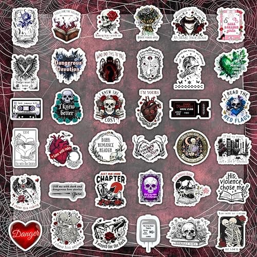 200PCS Dark Romance Book Stickers, Vinyl Spicy Romance Bookish Stickers for Adults, Journaling, Scrapbooking, Kindle & Laptop thumbnail 6