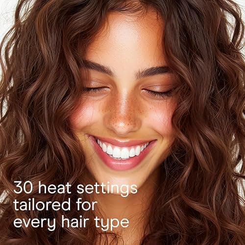Conair Double Ceramic Tapered Curling Wand, Hair Wand Tapers 1¼ Inch to ¾ Inch to Produce Beachy Waves, 30 Heat Settings, For All Hair Types and Textures, White thumbnail 7