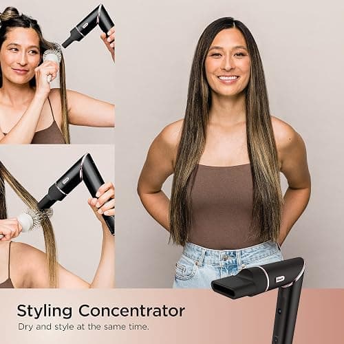 Shark Hair Dryer | FlexStyle Hair Styling System | Portable & Powerful Blow Dryer Brush | Hair Curler & Volumizer | 6 Styling Tools Included | Best for All Hair Types | Black | HD440BK thumbnail 5