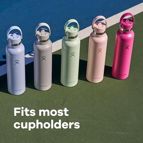Hydro Flask Water Bottle - Insulated Stainless Steel - Straw Lid, Non Spill, Leakproof 24 Oz Trillium Pink thumbnail 5