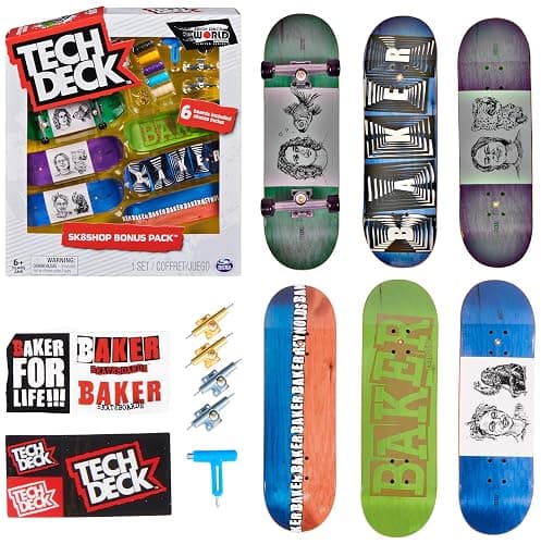 TECH DECK, Sk8shop Fingerboard Bonus Pack, Collectible and Customizable Mini Skateboards (Styles May Vary) - Image 1