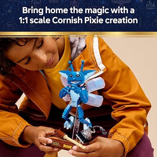 LEGO Harry Potter Cornish Pixie Toy - Bedroom or Desk Decor Figure w/Gilderoy Lockhart's Book and Wand - Birthday Gift for 8+ Year Old Girls & Boys - 76461 thumbnail 3