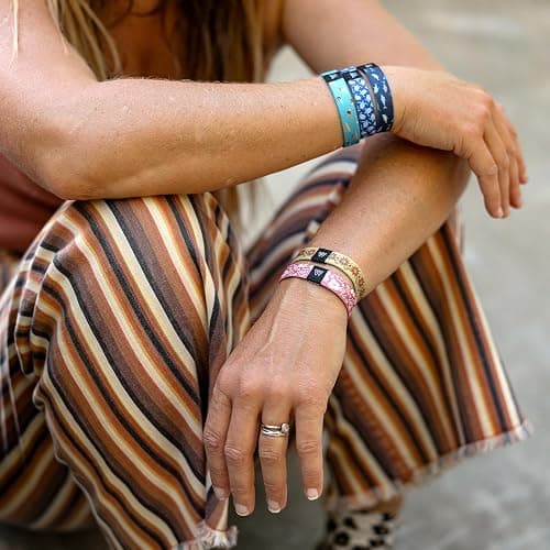 Hang Loose Bands - Coastal Bracelet for Men, Women & Teens - Comfy Tribal Print and Boho - Coastal Style Reversible Wristband thumbnail 6