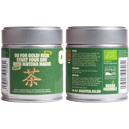 OSSU Organic Matcha Powder 40g - Golden Grade from Uji, Kyoto, Japan - True Ceremonial Spring Harvest, Stone-Ground Green Tea thumbnail 9