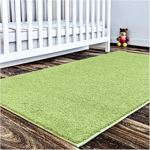 KOECKRITZ Soft & Colorful 4' x 4' Kids Classroom Area Rug – Cozy Playroom Carpet for Nursery, Daycare & Preschool, Flammability Pill Test Passed (Lime) thumbnail 7