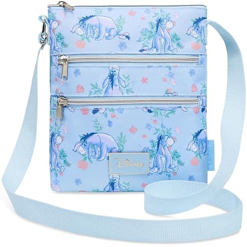 Disney Stitch Girls Purse Cross Body Bag for Kids Teens Women Shoulder Bag with Adjustable Strap Fashion Handbag Stitch Gifts (Blue, Eeyore) - Image 1