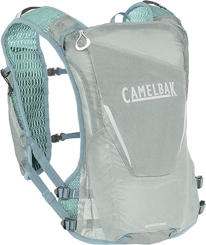 CamelBak Zephyr Pro Running Hydration Vest 34oz – Body Mapping Technology, Pigeon/Blue Surf