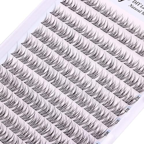 Natural Lash Clusters DIY Eyelash Extension Wispy 144 Pcs Individual Cluster Lashes Extension at Home C Curl 9-11MM Eyelash Cluster Faux Mink False Lashes by Newcally thumbnail 7