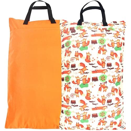 Wegreeco Reusable Hanging Wet Dry Cloth Diaper Bag(Fox) - Image 1