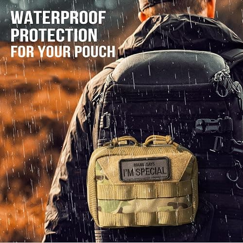 OneTigris MOLLE Pouch, Tactical Admin Pouch Belt EDC Tool Organizer Zippered Utility Waist Pack 7.5"x5"x2" thumbnail 4