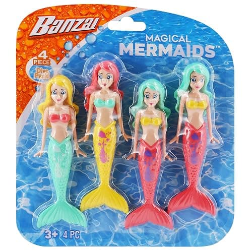 Banzai Dive Mermaids 4pc Colors May Vary thumbnail 3