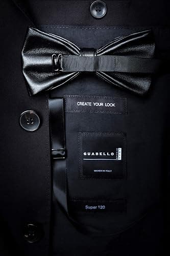 RBOCOTT Handmade Feather Pre-tied Bow tie and Brooch Sets for Men thumbnail 6