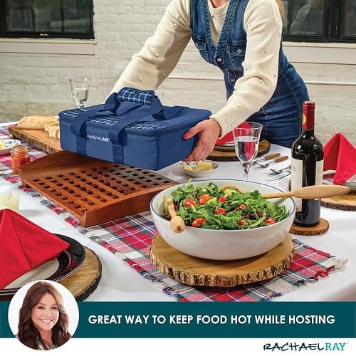 Rachael Ray Lasagna Lugger, Thermal Insulated Casserole Carrier for Hot or Cold Food, Lugger Tote for Potluck, Parties, Picnic, and Cookouts, Fits 9" x 13" Baking Dish thumbnail 6