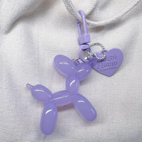 LAEKOU Jelly Balloon Dog Design Keychain for Women, Cute Girls Key Chain, Bag Charms Accessories for Car Purse Backpack thumbnail 4