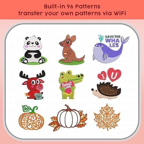 Poolin EOC05 Embroidery Machine Maximum Embroidery Area 4x9.25inch, 7 Inch Touch Screen Comes with WiFi Design Transfer, Includes All Accessories Supplies and Training for Beginners thumbnail 8