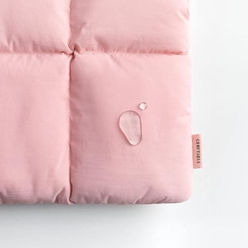 Comfyable Puffy Laptop Sleeve 13 Inch 14 Inch, Quilted Puffer Laptop Carrying Case for Women, Pillow Case Compatible with MacBook Air/Pro M5 M4 M3 M2 Pro/Max 2026, 13" MacBook Neo A18, Pink thumbnail 4