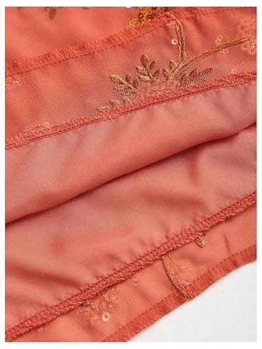 SweatyRocks Women's Sequin Embroidery Y2K Mini Skirts Tie Front Low Waist Boho Summer Skirt thumbnail 4