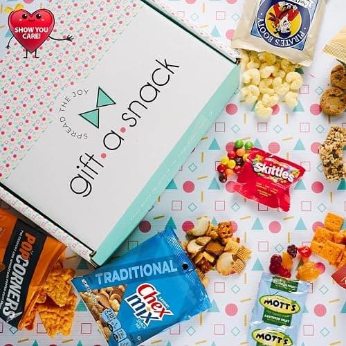 Gift A Snack - Back To School Snack Box Variety Pack Care Package + Greeting Card (40 Count) Birthday Sweet Treats Gift Basket, Candies Chips Crackers Bars, Office Food Assortments - 1. 40 Count thumbnail 5