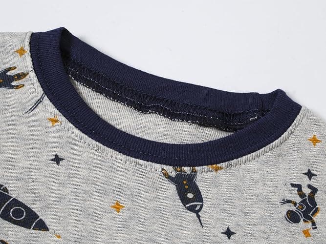 Dolphin&Fish Boys Pajamas 4Piece Toddler Kids Pjs Sets Cotton Toddler Clothes Sleepwears thumbnail 3