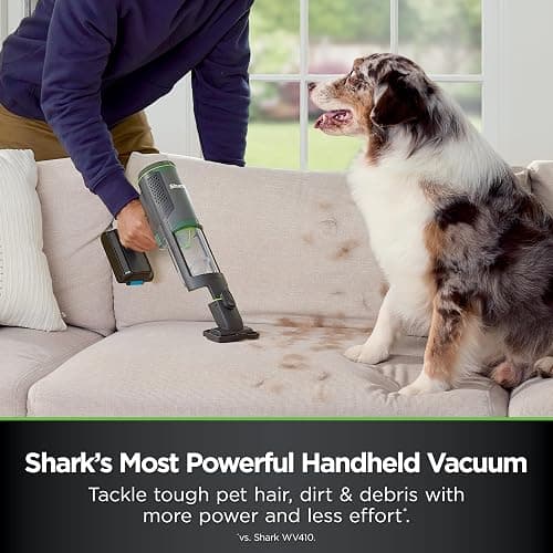 Shark PowerBoost Cordless 2-in-1 Car/Home Handheld PowerVac, Powerful Suction, 40 Minute Runtime, Portable, 3 Cleaning Modes, LED Screen, Furfins Tool, Duster Crevice Tool, Charcoal, BH102 thumbnail 4
