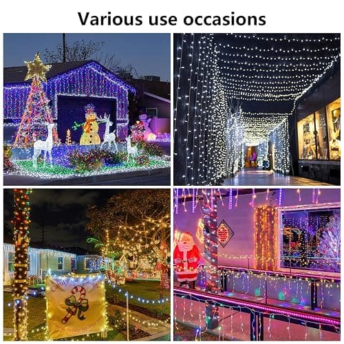 Honoson Christmas Car Multicolor Lights 393ft 1200 LED Cigarette Lighter Remote Control String Lights Waterproof 8 Modes and Auto Timer with Masking Tape for Car Xmas Party Holiday Decor thumbnail 7