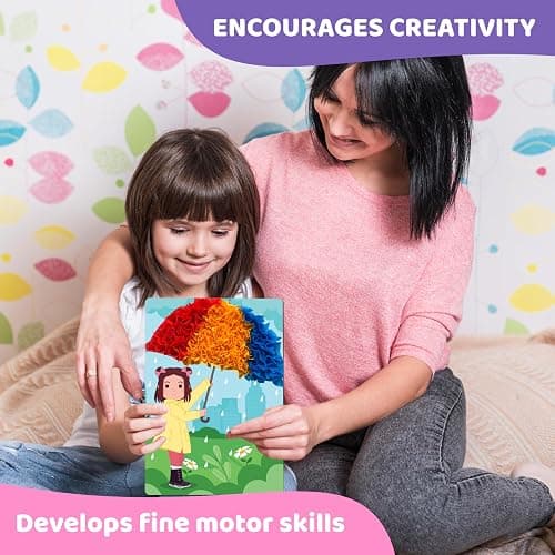 jackinthebox Poke Poke Art for Kids – Fashion Theme Dress Decorations for Princess, Winter, Monsoon, Hawai, Beach, Ballerina, Mess-Free Sewing Art for Kids, Gift for Girls and Boys Ages 4 5 6 7 8 - Fashion thumbnail 5