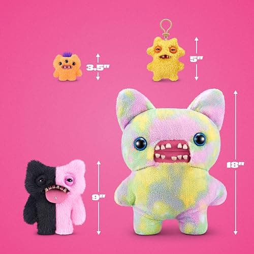 Fuggler Baddies Fuggs 9 Inch Plush Collectible Toy (Wide Eyed Weirdo) by ZURU Featuring Funny Ugly Monster Designs with Fierce Attitude, Bold Style, Unsettling Expressions thumbnail 3