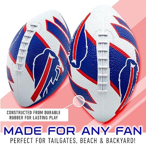 Franklin Sports NFL Team Footballs - Rubber Youth Mini Balls for All Teams - Kids 8.5" Football + Air Pump Sets - Official NFL Licensed thumbnail 2