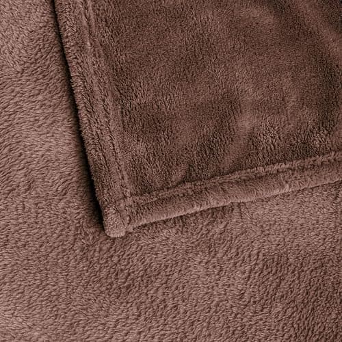 Fleece Blanket Queen Size Brown thumbnail 9