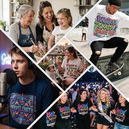 Custom T Shirts Bulk for Men Women Design Your Own Photo/Logo/Text Personalized Cotton T-Shirt Front & Back Print thumbnail 2