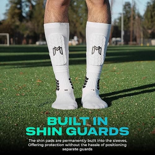 MediCaptain Mini Shin Guards Soccer – Built in Shin Pad Sleeves for Mens, Women, Teens - Small Shin Guards - Lightweight, Breathable Shin Defender Leg Protection thumbnail 3