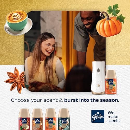 Glade Automatic Spray Refills, Air Freshener, Golden Pumpkin & Spice, 2 x 6.2 oz thumbnail 6