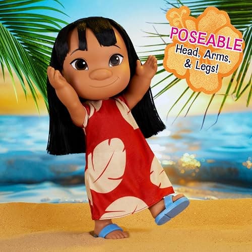 Disney Lilo & Stitch 14-inch Poseable Lilo Doll with 5-inch Stitch Figure, Collectible Toys, Toy for Fans, Girls, Kids, Ages 3 and Up by Just Play thumbnail 2