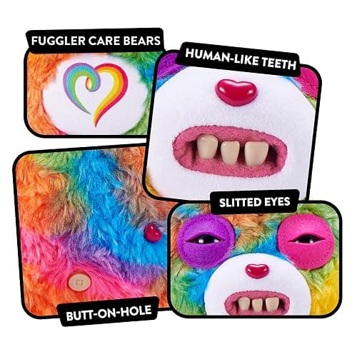 Fuggler Care Bears 9-Inch Plush Toy (Togetherness Bear) by ZURU – Funny Ugly Monster Stuffed Animal with Human-Like Teeth, Collectible Plush for Kids, Tweens, Teens, Adults & Crossover Fans thumbnail 8