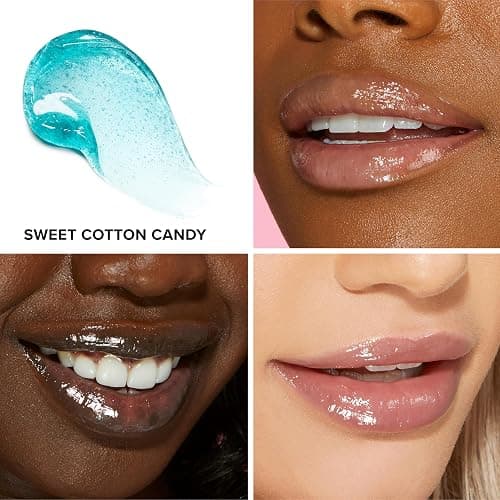Too Faced Kissing Jelly Lip Oil Gloss | Sunflower & Jojoba Oils, 0.15 fl. oz. - 06-Sweet Cotton Candy thumbnail 2