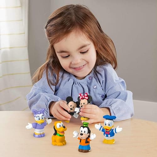 Fisher-Price Little People Toddler Toy Disney Mickey Mouse & Friends 6-Piece Figure Set for Preschool Pretend Play Kids Ages 18+ Months thumbnail 2