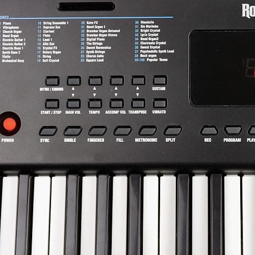 RockJam 61-Key Compact Keyboard Piano with LED Display, Keynote Stickers & Lessons thumbnail 9