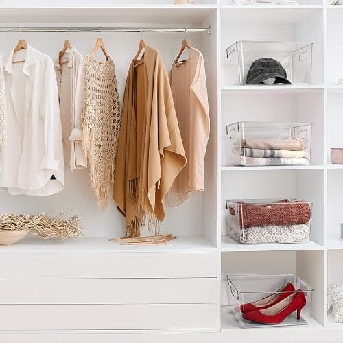 ClearSpace Clear Plastic Storage Bins – Pantry Organizers & Storage Containers, Cabinet Organizer - Home Organization Must Haves for Kitchen, Laundry Room, Office, Closet, Garage & Freezer | Clear plastic storage bins for pantry, cabinet, kitchen, laundry, office, closet, garage, and freezer organization thumbnail 2