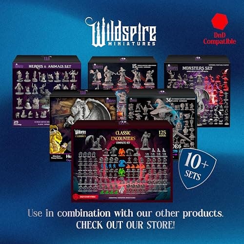 Classic Heroes - Mercenary Guild - 51 Paintable Characters for DND Miniatures Bulk I 28mm Dungeons Dragons D&D Miniatures I DND Minis D&D Figures Dungeons Dragons Figures Pathfinder Compatible thumbnail 8