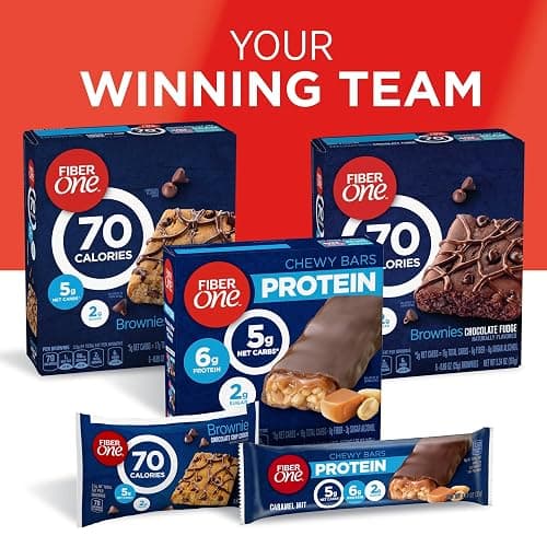 Fiber One 70 Calorie Brownies, Chocolate Chip Cookie Snack Bars, 2g Sugar, Value Pack, 12 Ct, 10.6 oz thumbnail 8