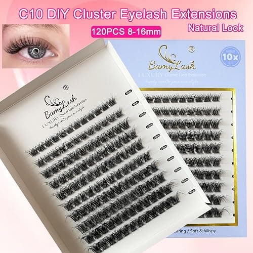 BAMYLASH 3 Styles Lash Clusters Kit, DIY Individual Eyelash Extension Kit | Natural & Fairy Cluster Lashes for Beginners, Soft Lightweight Lash Extension Kit with Bond&Seal, Lash Remover and Tweezers thumbnail 5