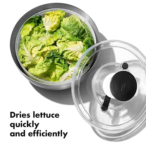 OXO Steel Salad Spinner thumbnail 3